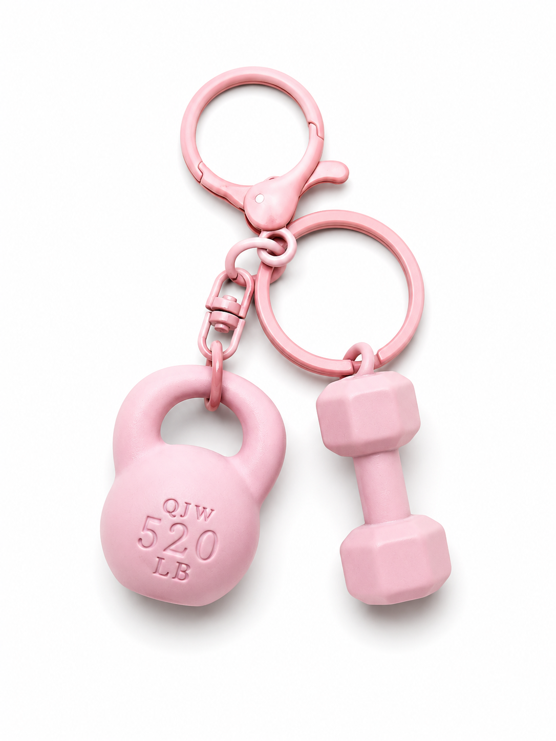Dumbbell Set Keyring / Bag Charm Accessory