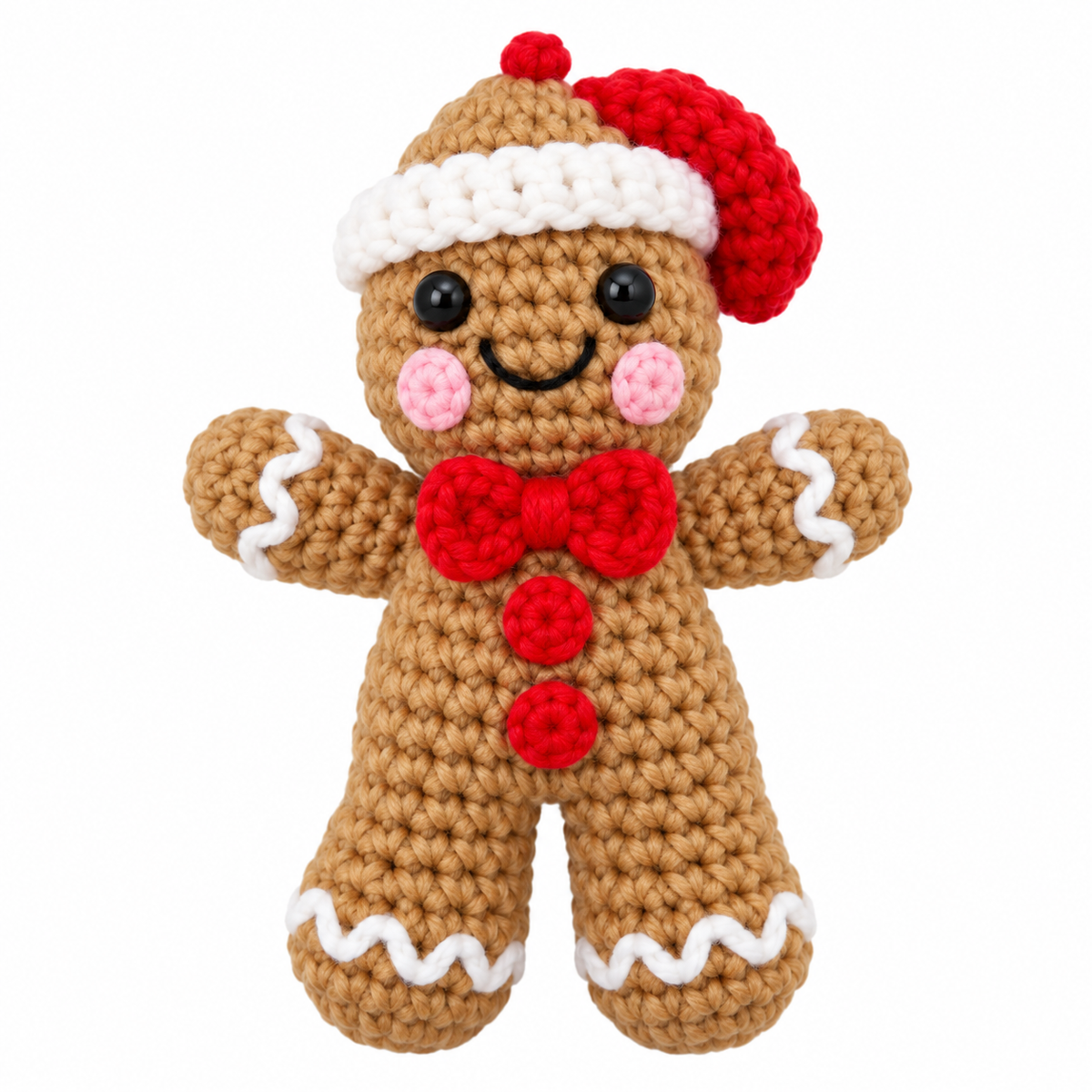 Xmas Gingerbread Boy Hanging Crochet Decoration