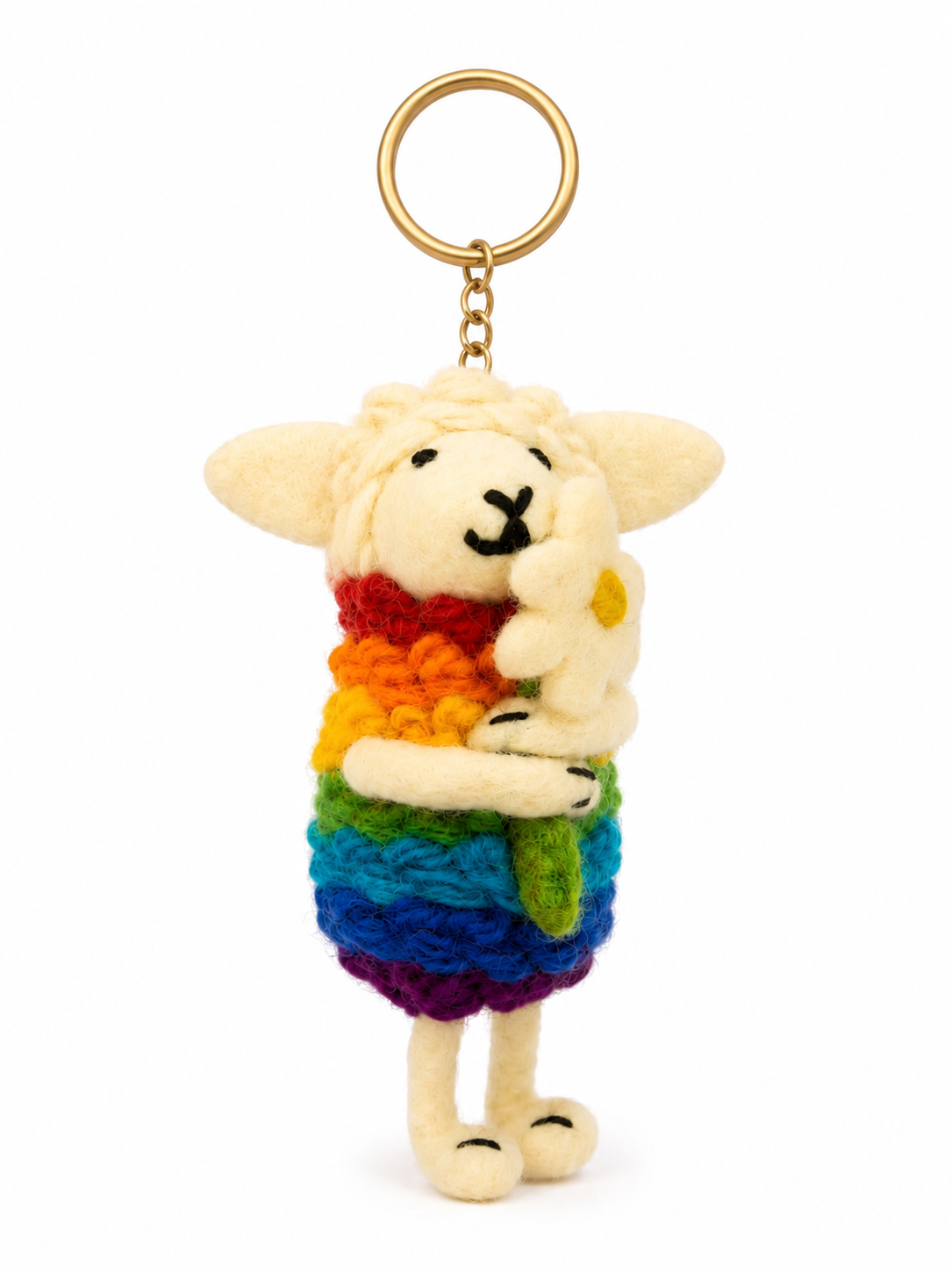 Felt Decoration/Keyring Rainbow Sheep