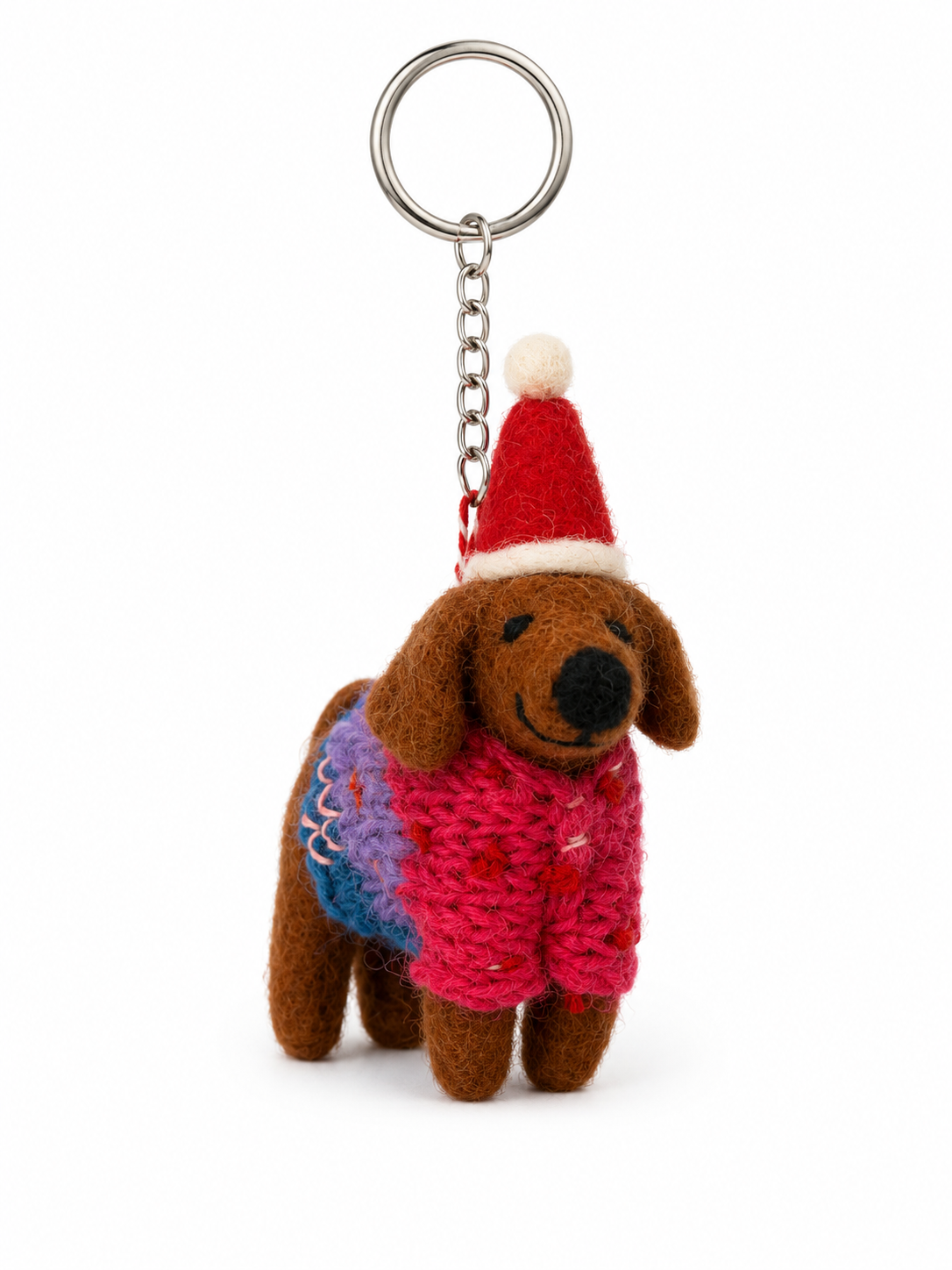 Felt Decoration/Keyring Christmas Dog