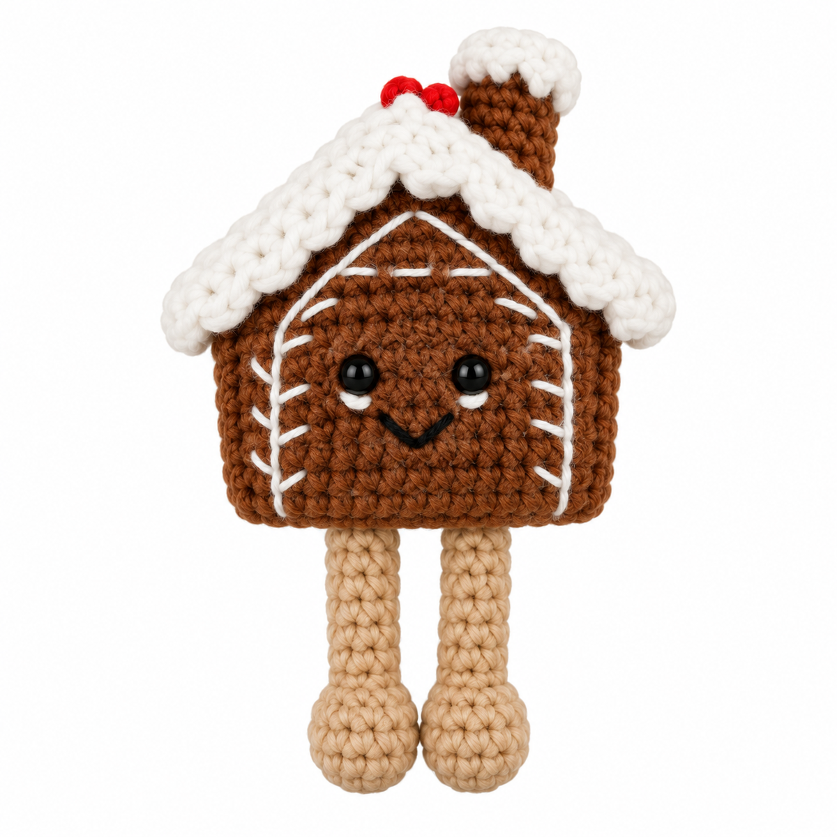Xmas  Gingerbread House Hanging Crochet Decoration