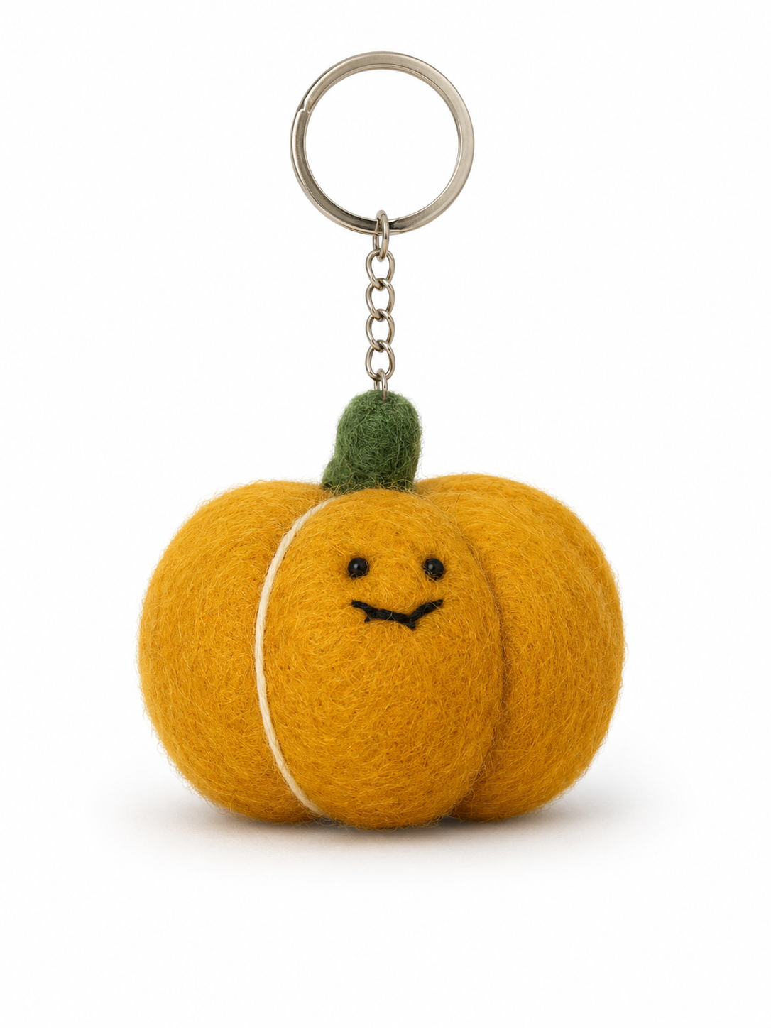 Felt Decoration/Keyring Yellow Pumpkin