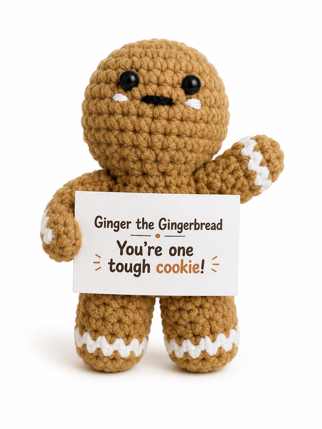Gingerbread Man with a card