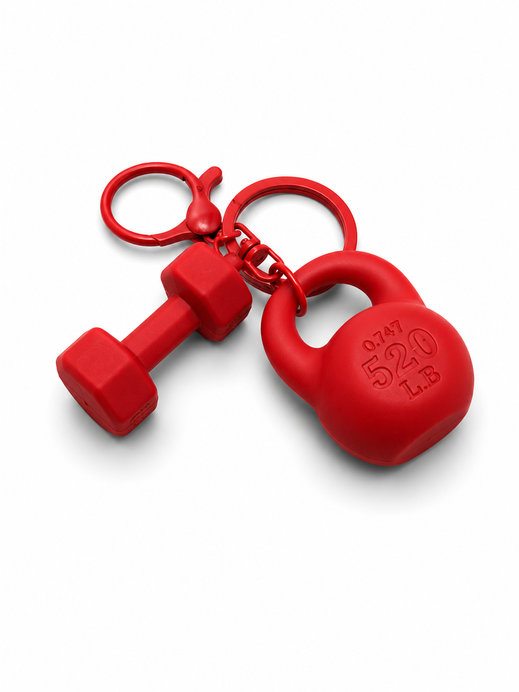 Dumbbell Set Keyring / Bag Charm Accessory