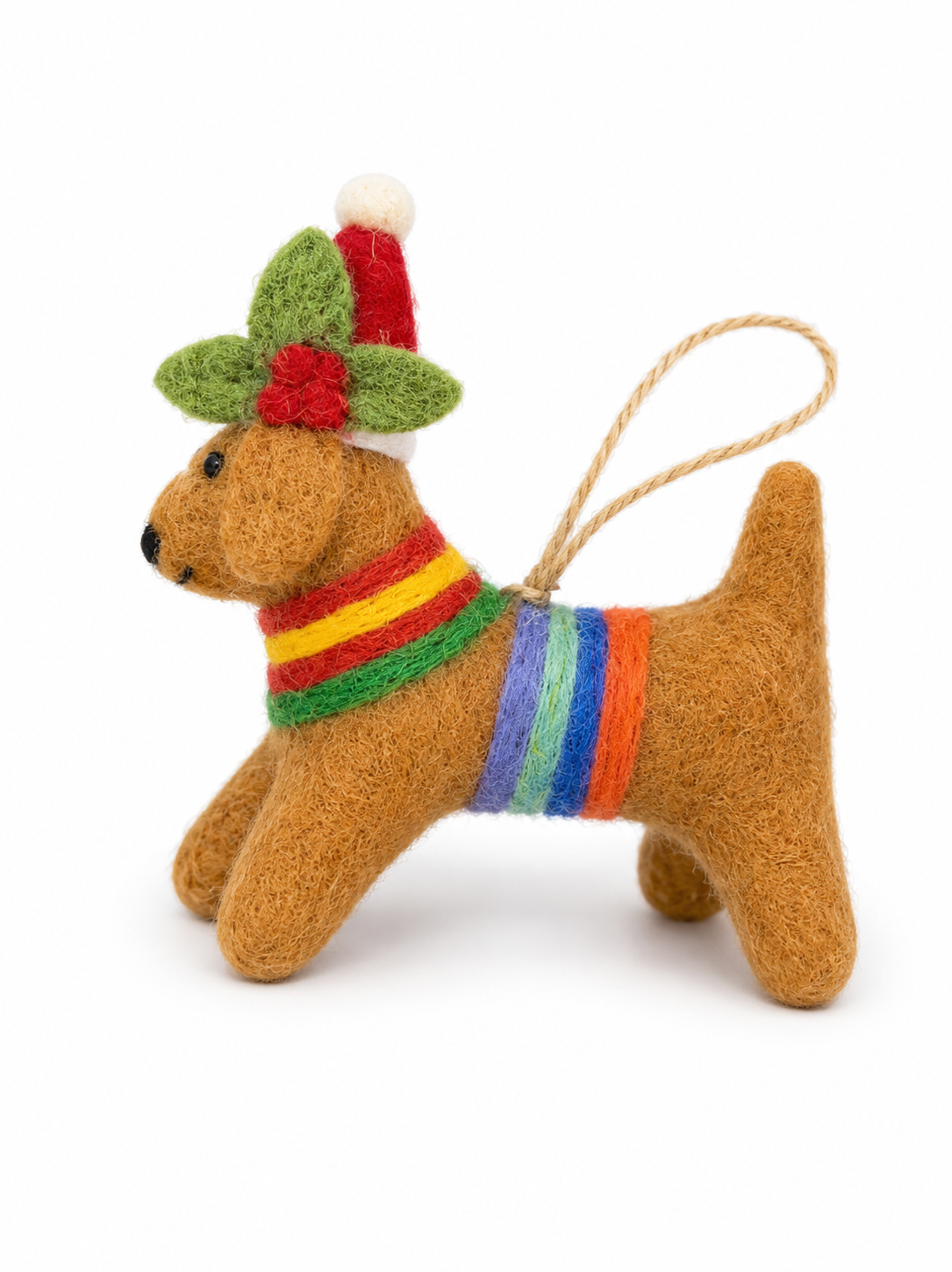 Felt Decoration/Keyring Christmas Dog