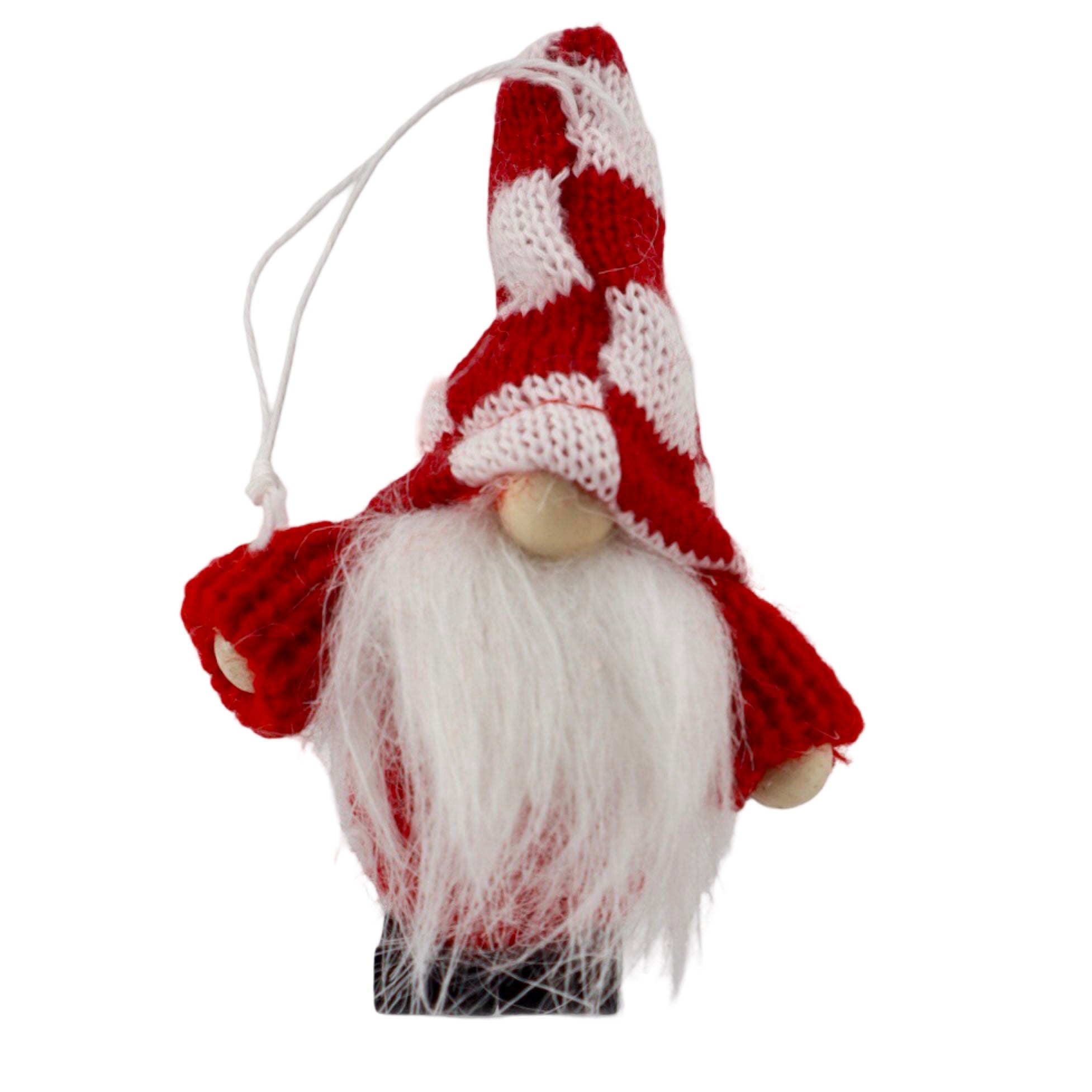 Miniature gnome with red checkered hat