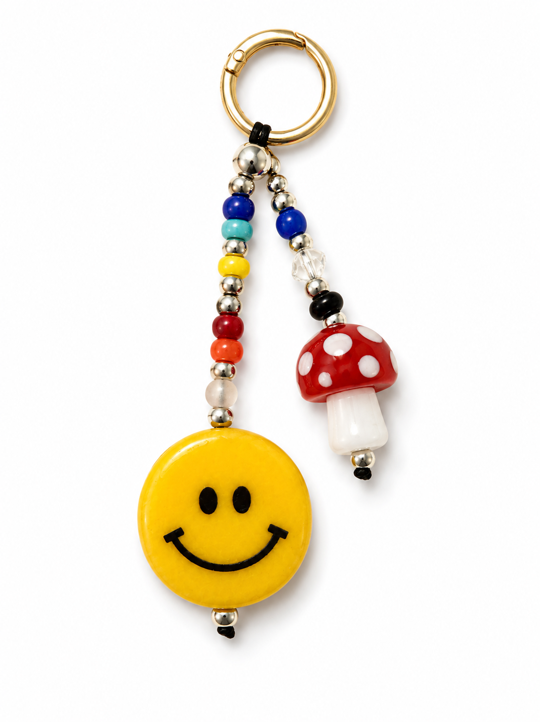Smiley Face Keyring / Bag Charm