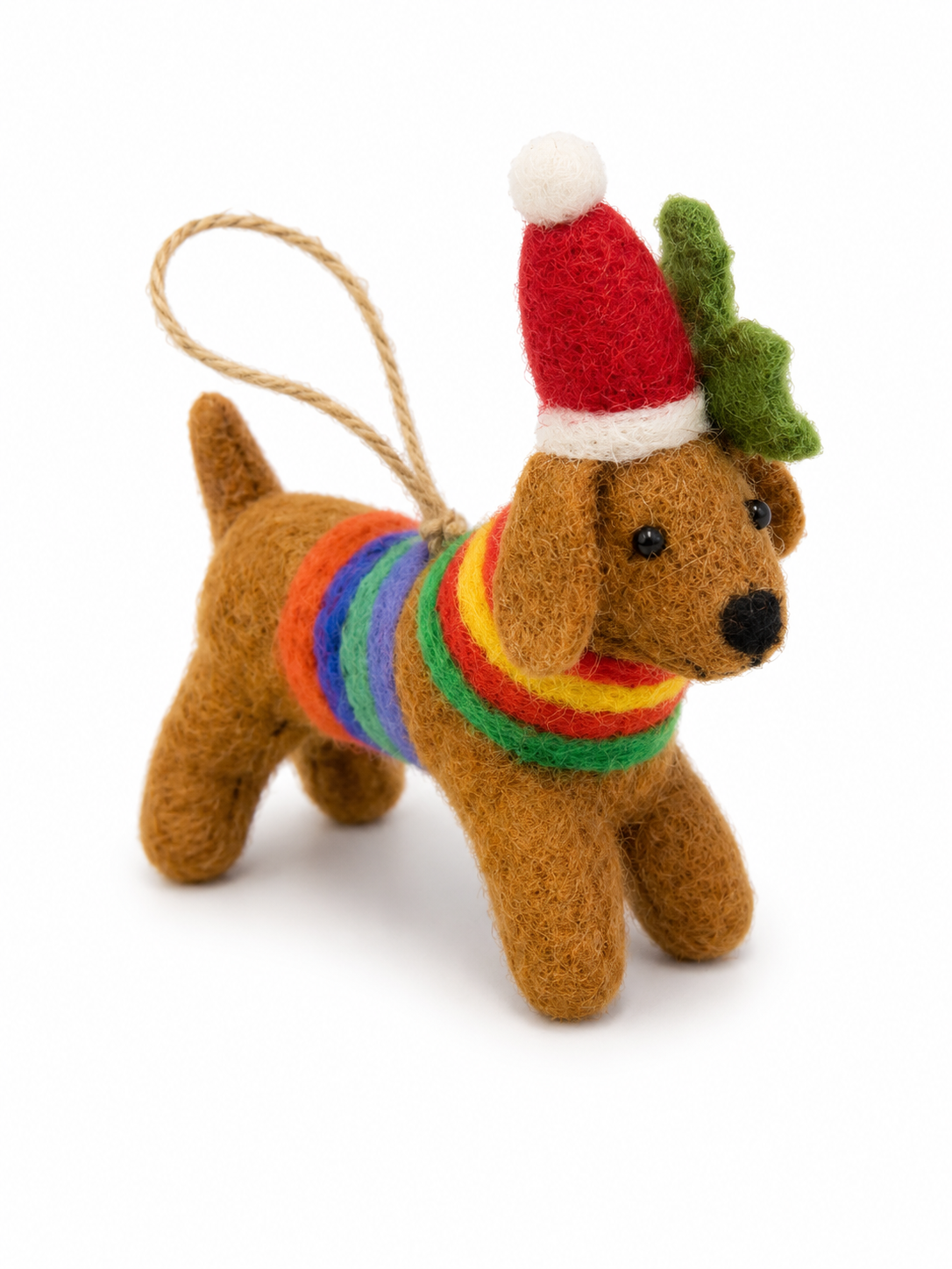 Felt Decoration/Keyring Christmas Dog