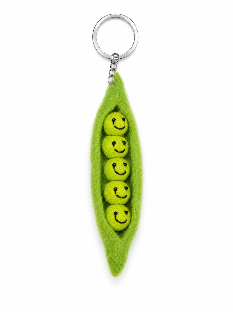 Felt Decoration/Keyring Peas in a Pod