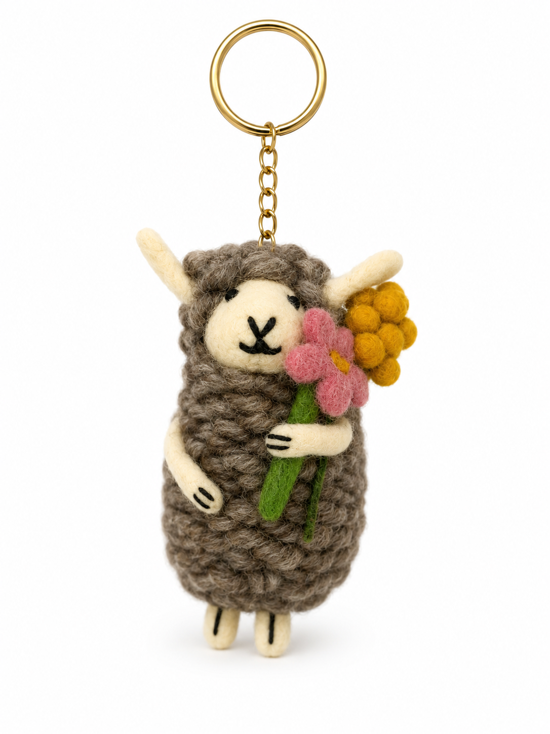 Felt Decoration/Keyring Grey Sheep