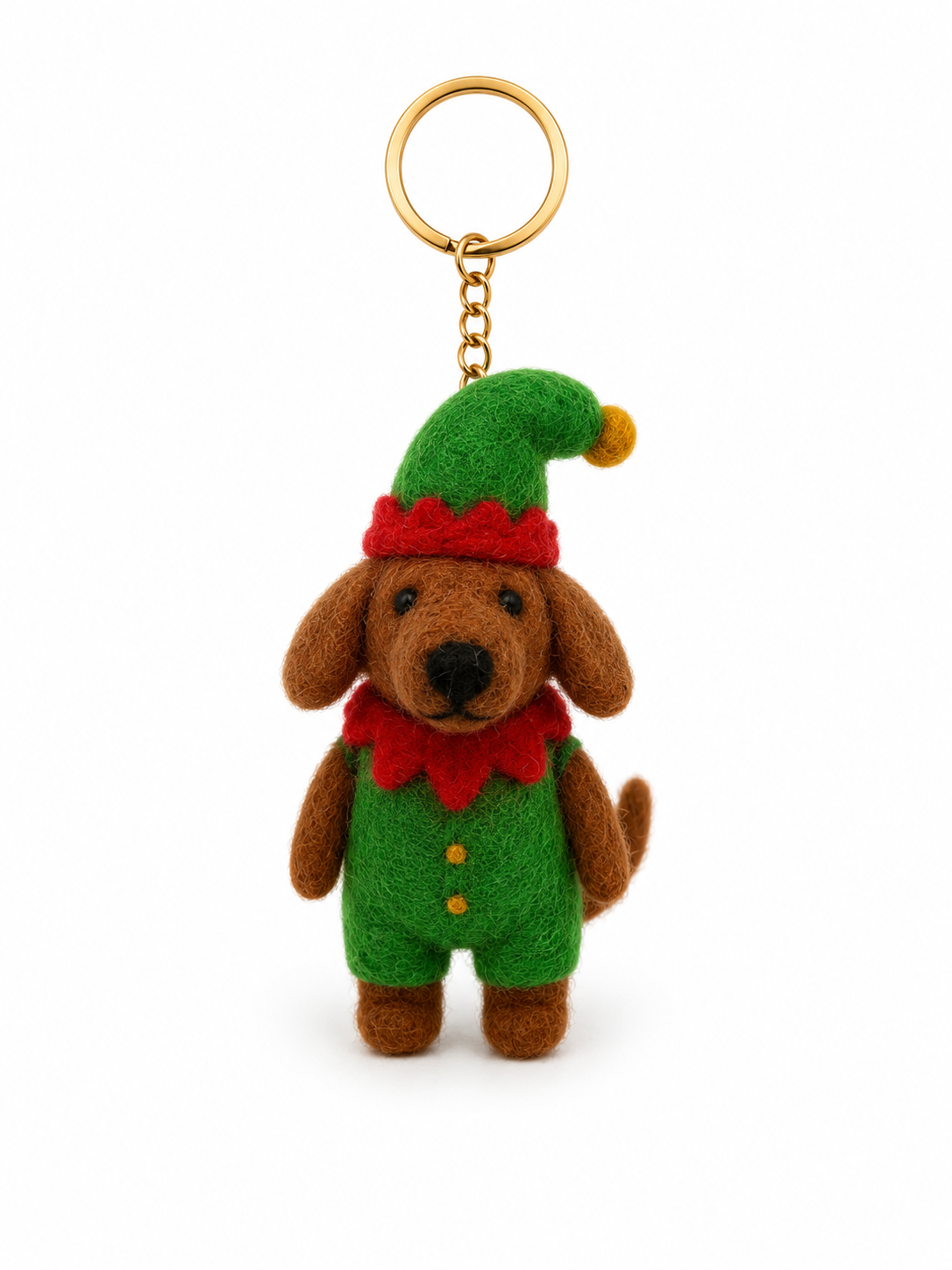Felt Decoration/Keyring Elf Dog