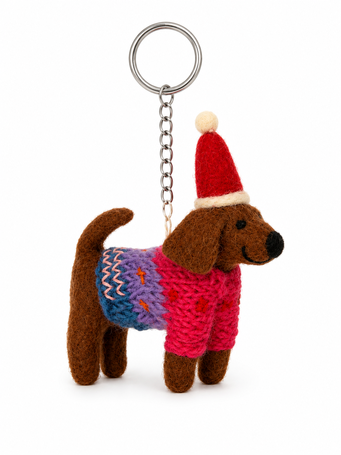 Felt Decoration/Keyring Christmas Dog