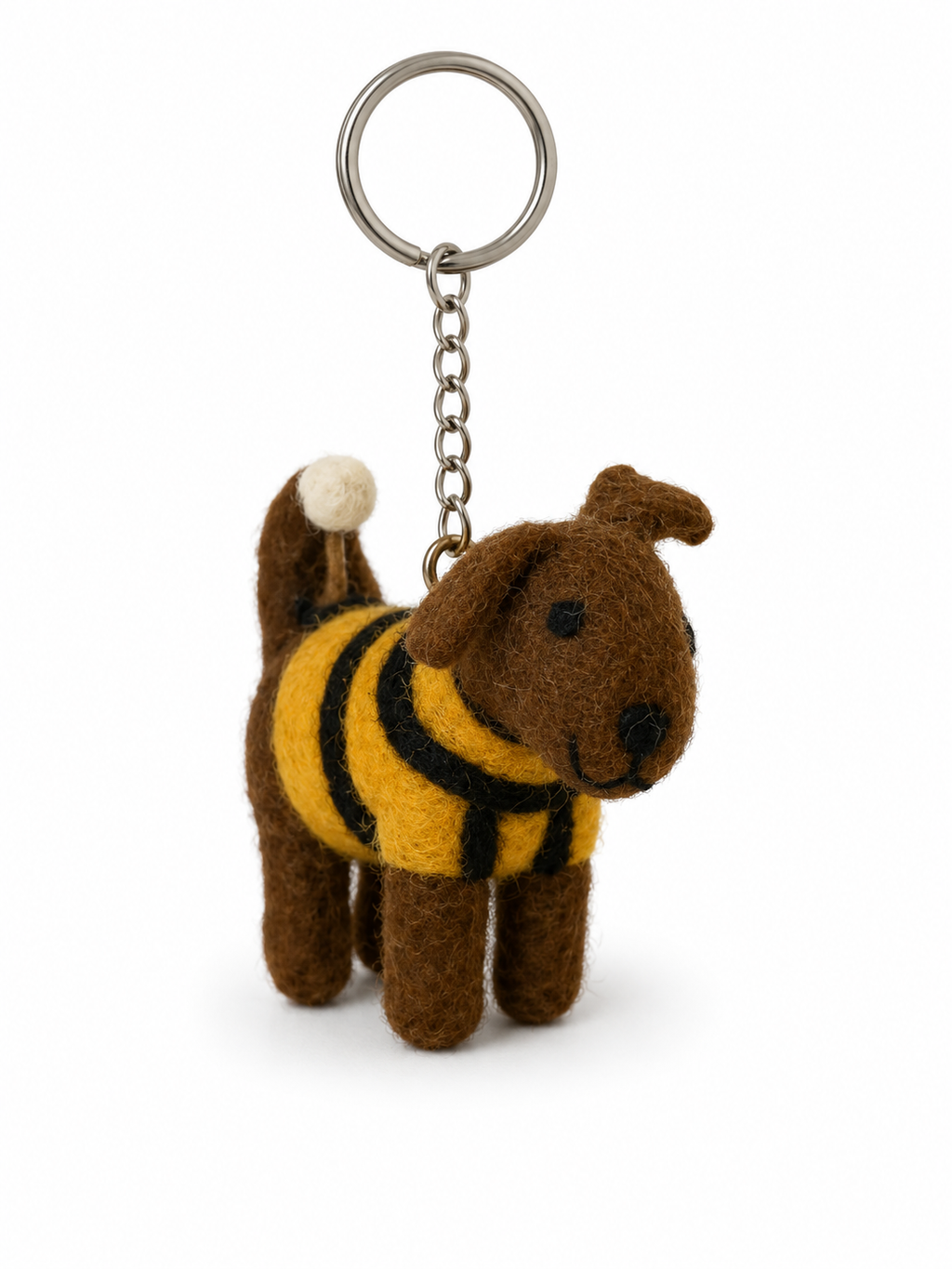 Felt Decoration/Keyring Dog with a Bee