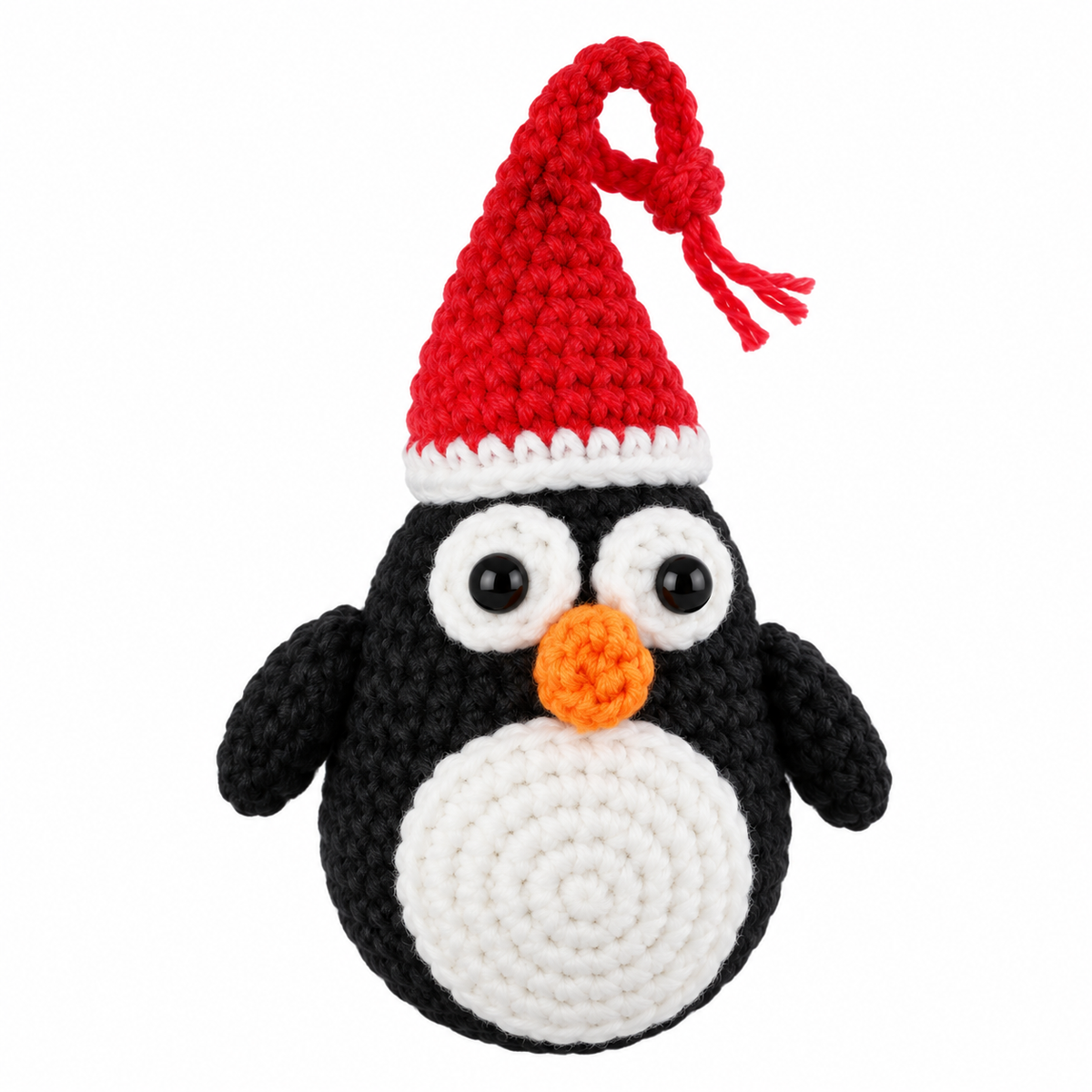 Xmas Penguin Hanging Crochet Decoration