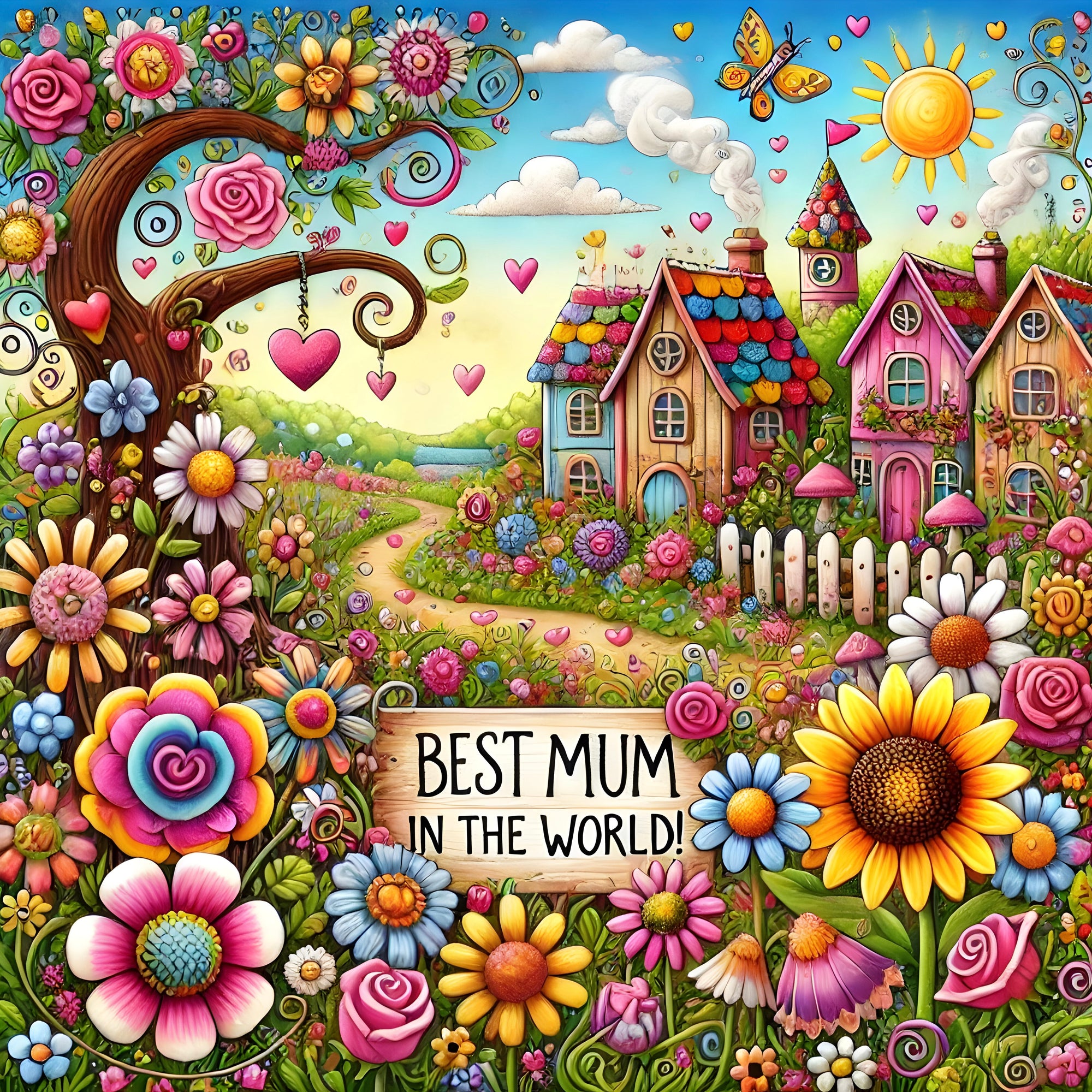 Best Mum in The World Greeting Card