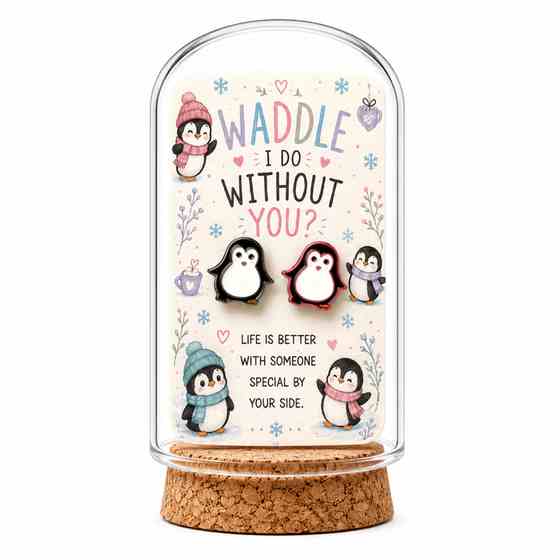 Waddle I Do Without You penguin earrings