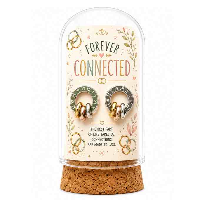 Forever Connected silver and gold ring earrings