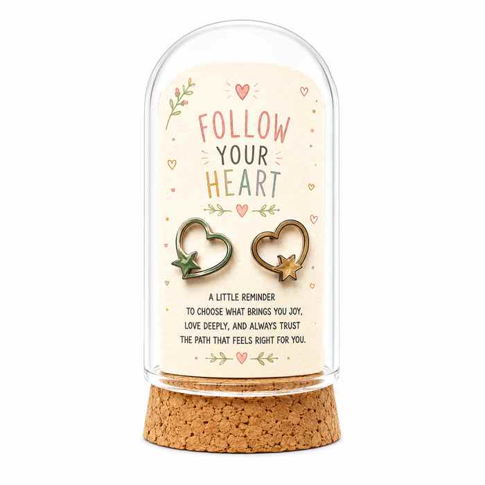 Follow Your Heart heart outline earrings