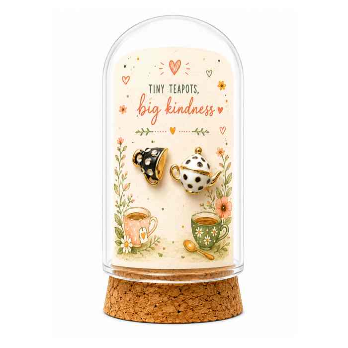 Tiny Teapots Big Kindness teapot earrings