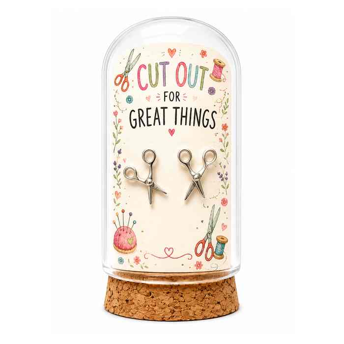 Cut Out for Great Things scissors earrings