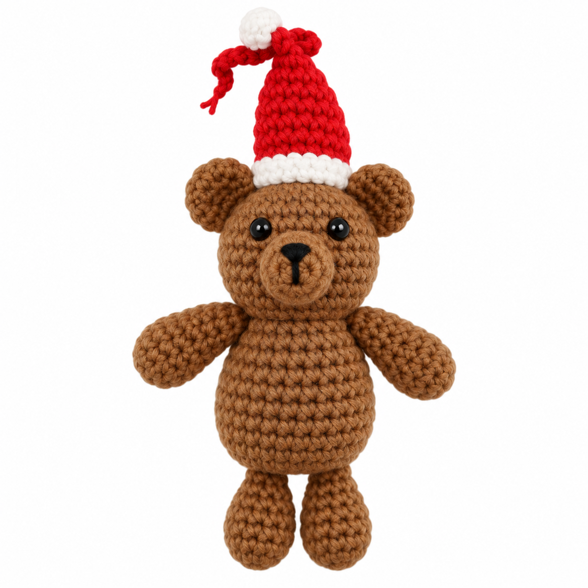Xmas Bear Hanging Crochet Decoration