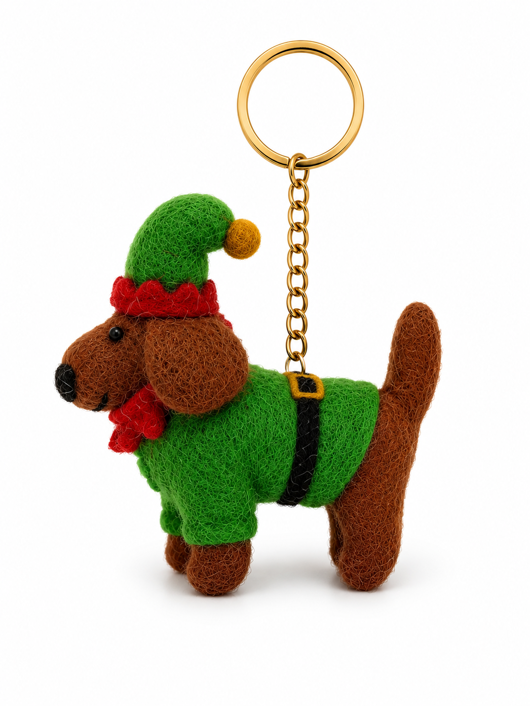 Felt Decoration/Keyring Elf Dog