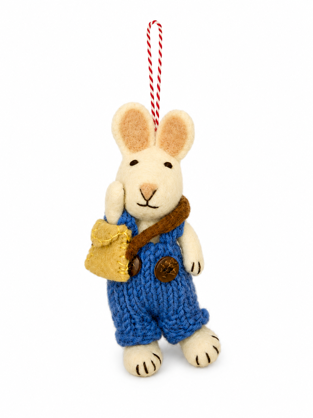 Felt Decoration/Keyring Bunny with Yellow Bag