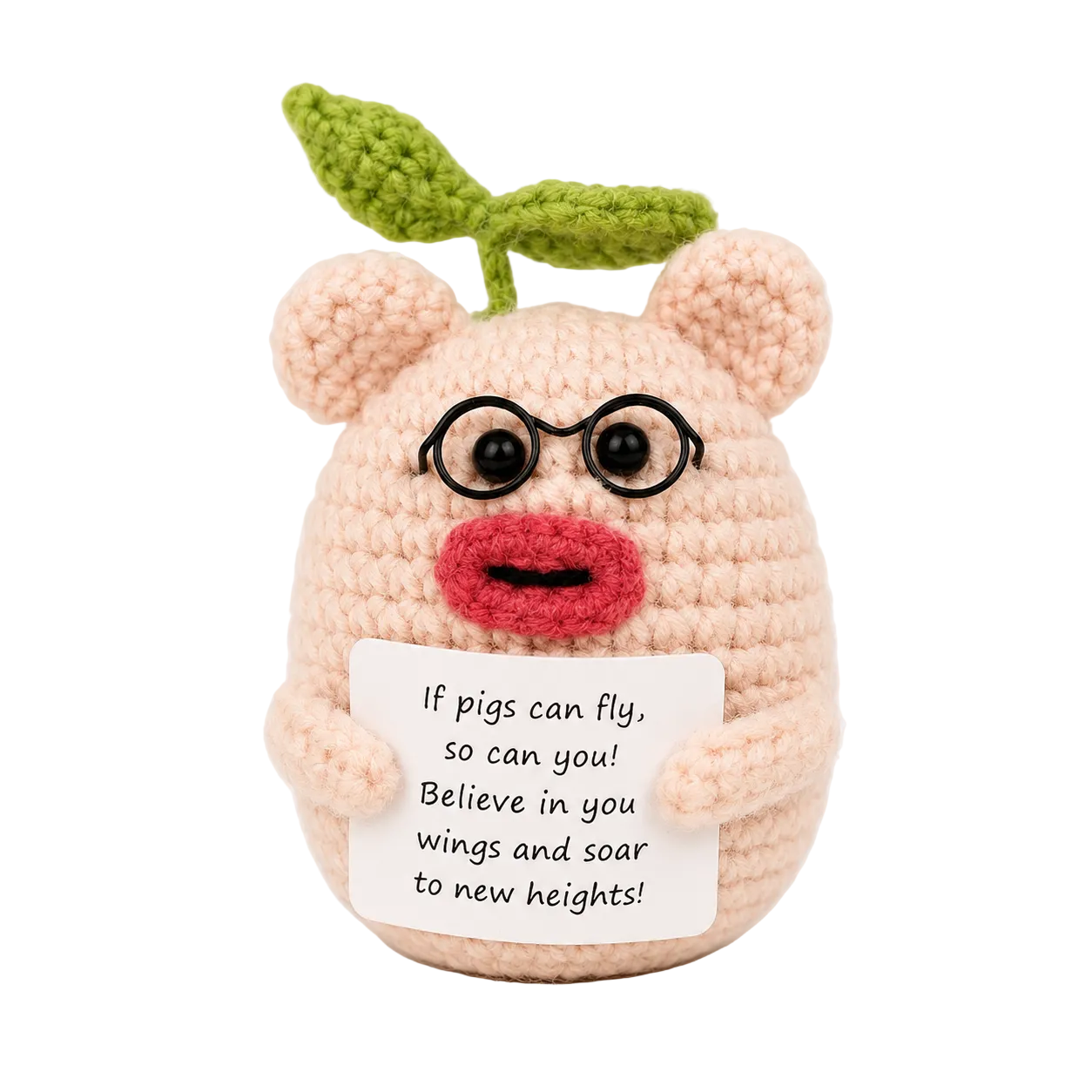 Positive Pig with Glasses