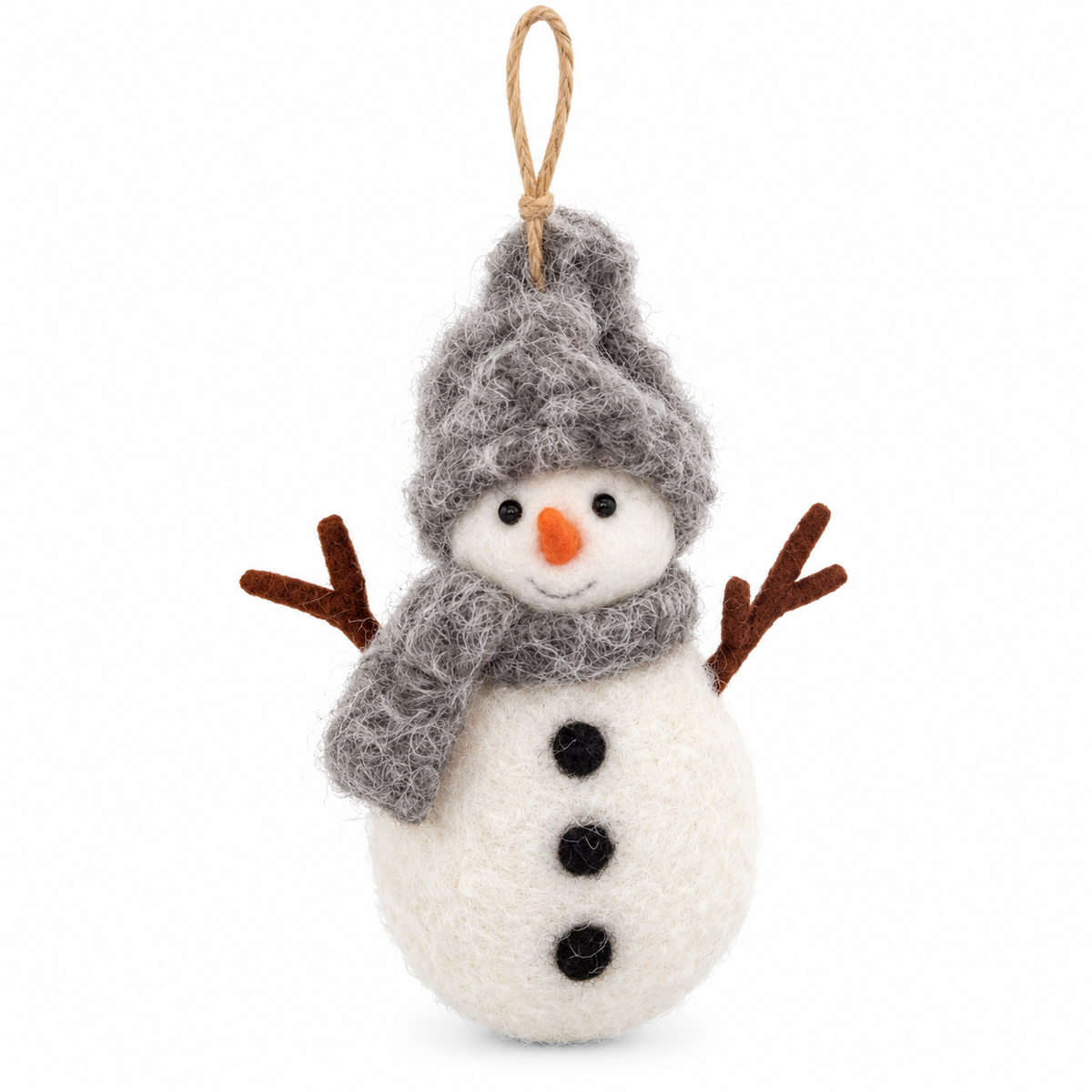 Snowman Felt Grey
