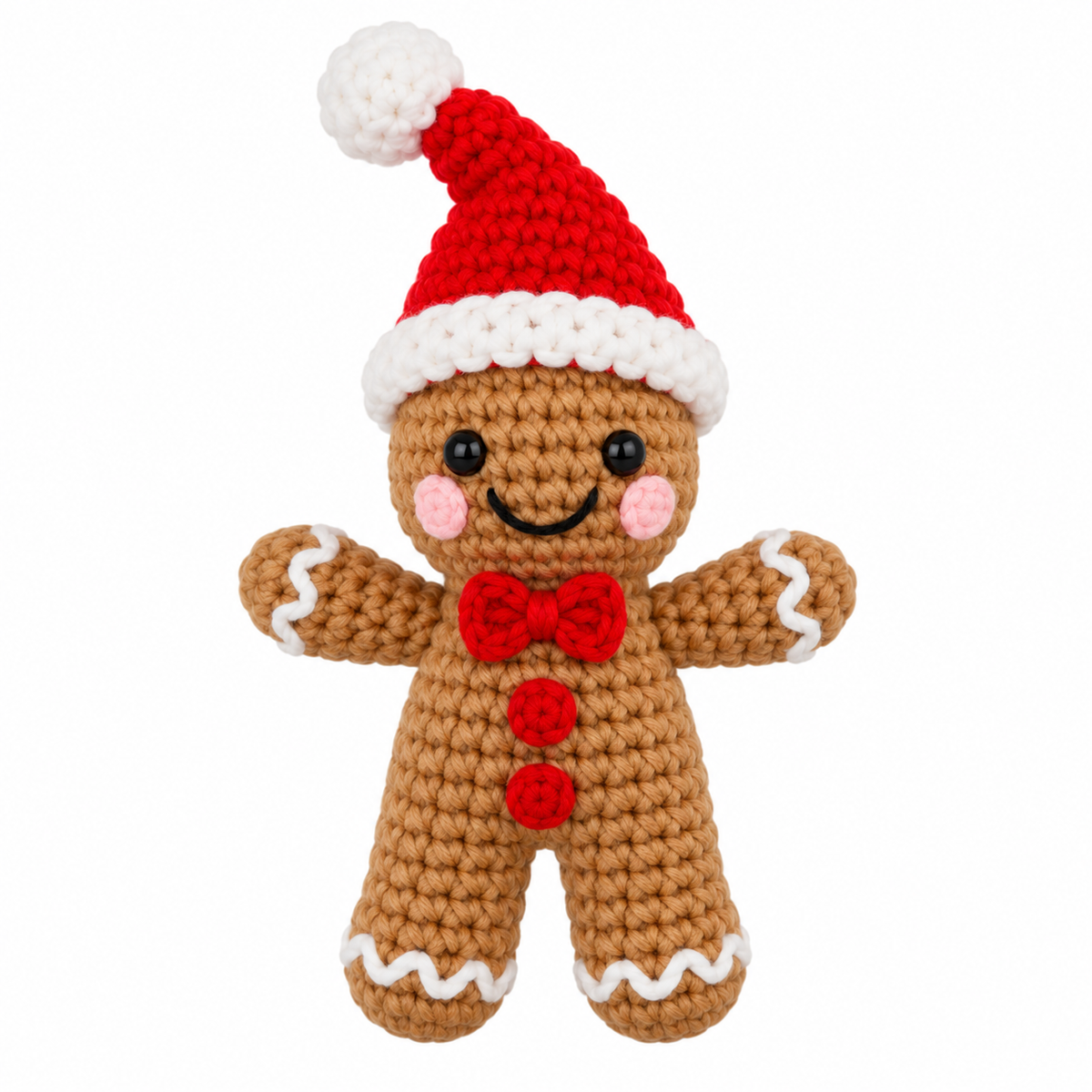 Xmas Gingerbread Hanging Crochet Decoration