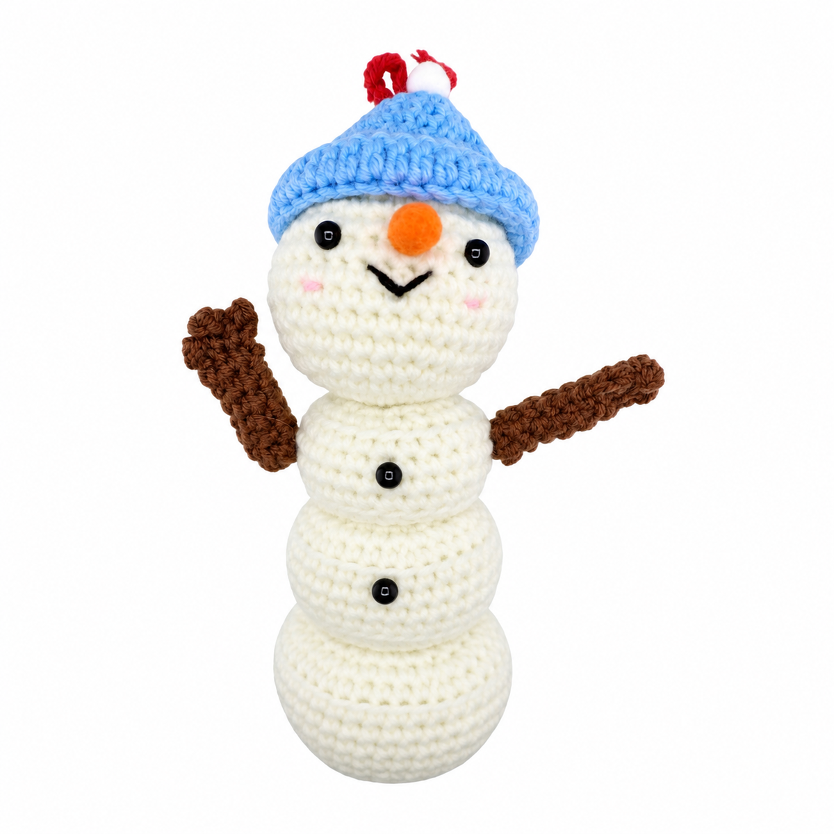 Xmas Tall Snowman Hanging Crochet Decoration