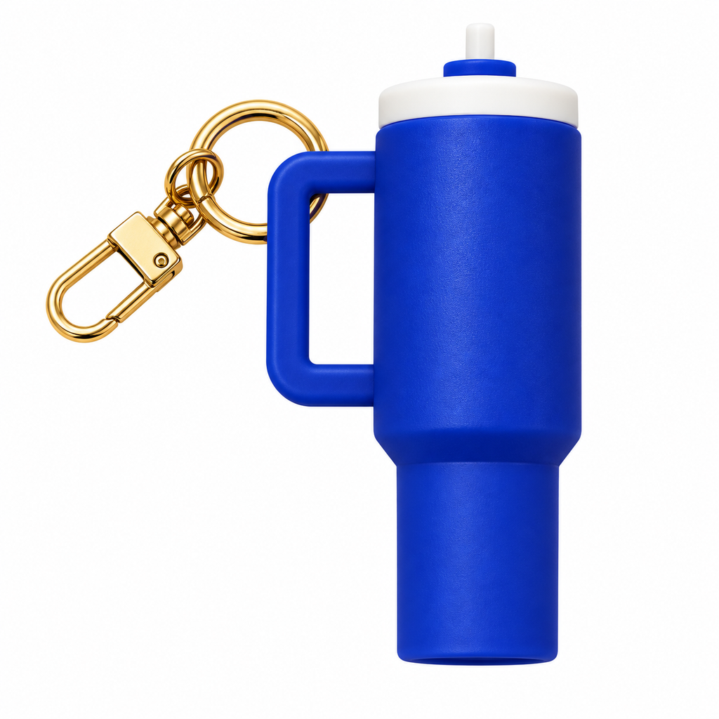 Blue Tumbler Keyring