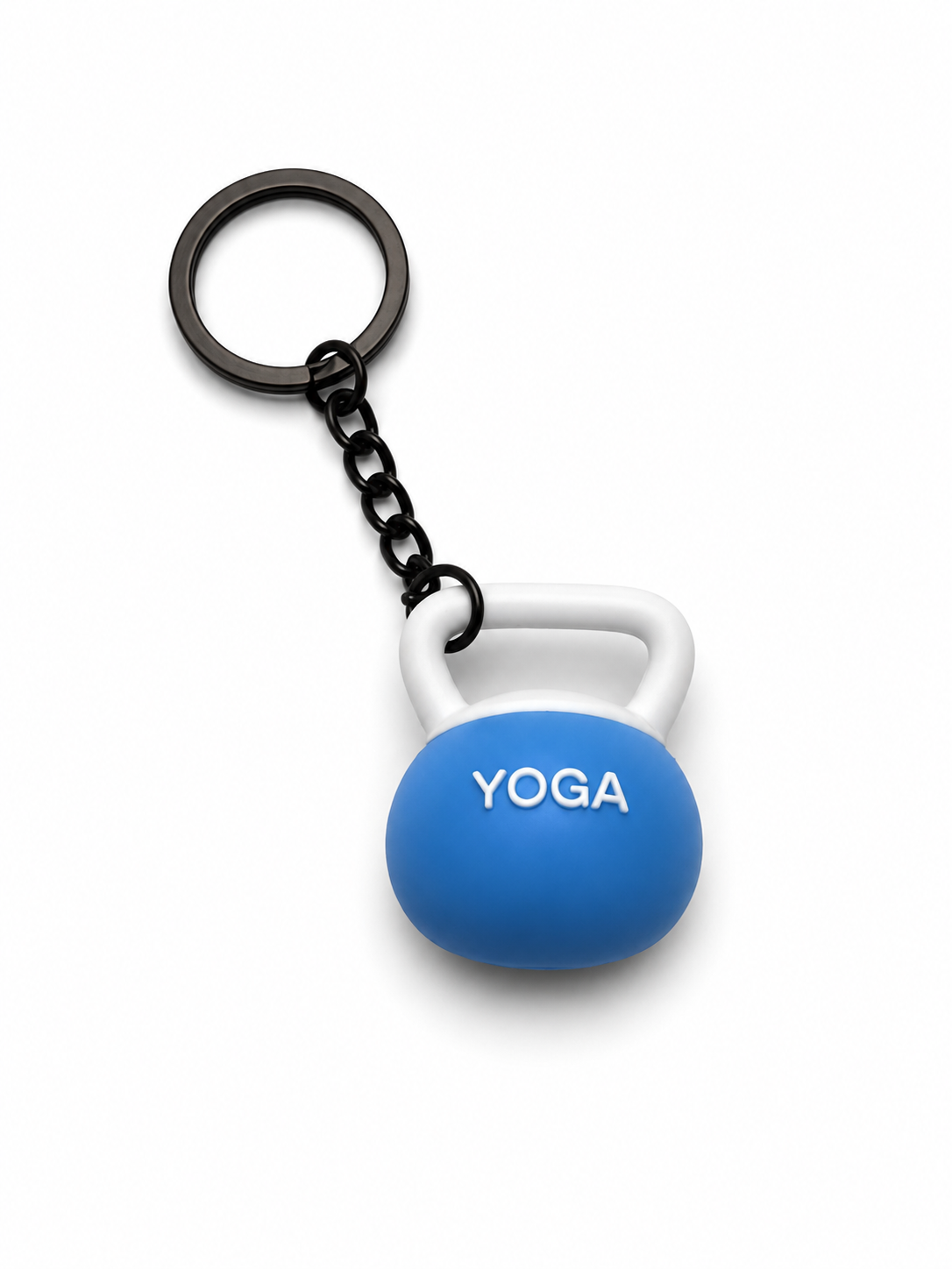 Blue Yoga Kettlebell Keyring