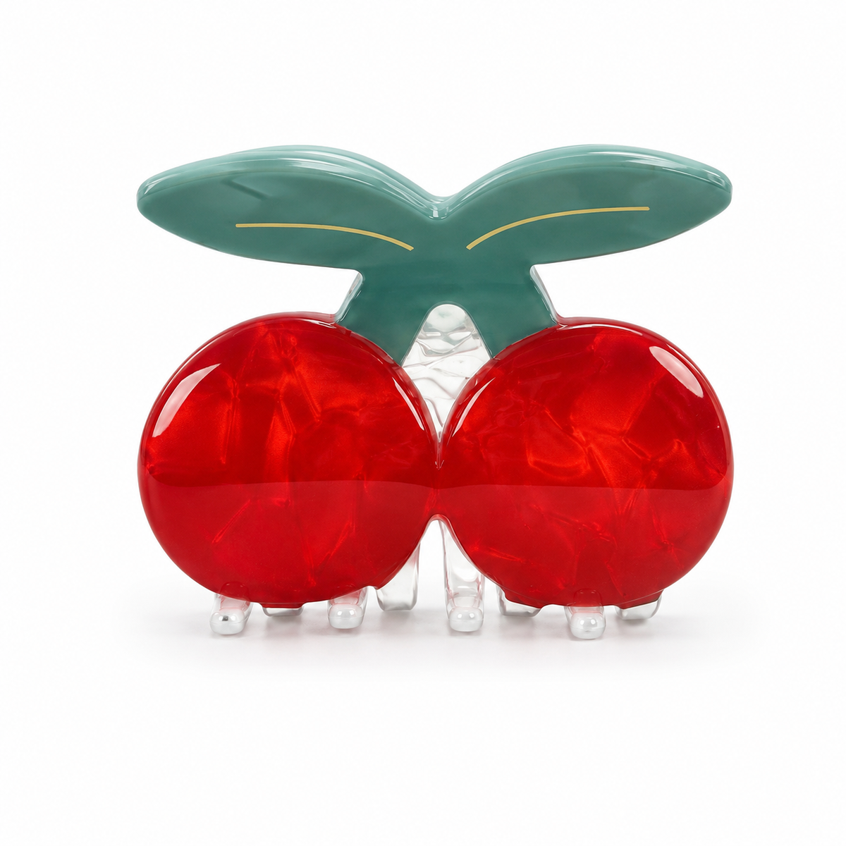 Cherry hair claw clip
