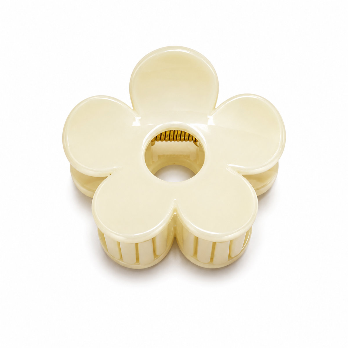 Cream flower hair claw clip