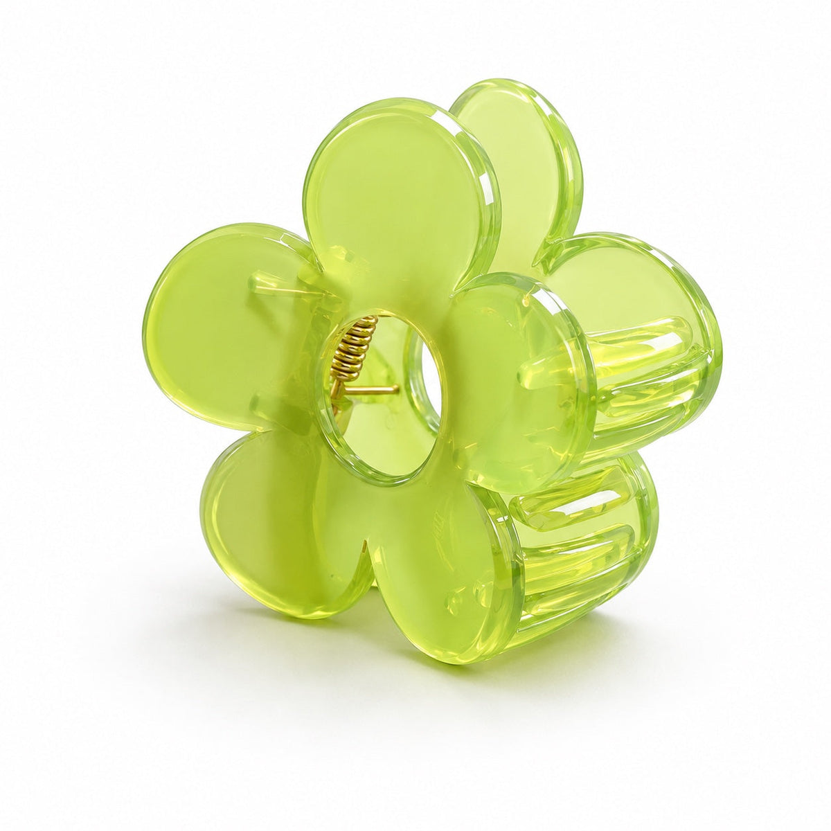 Lime flower hair claw clip - design 2