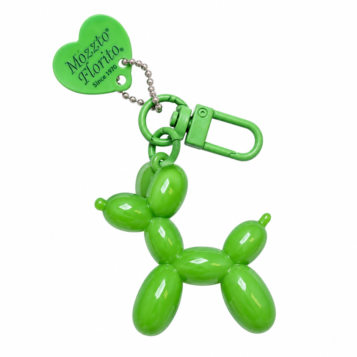 Green balloon dog keyring