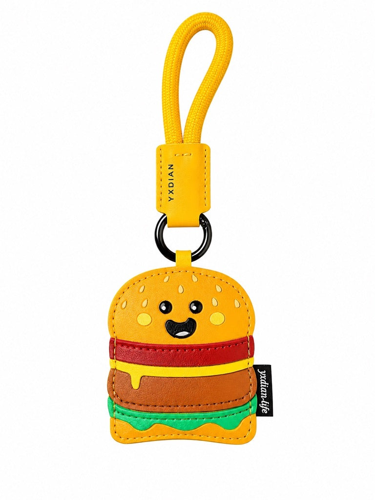 Happy burger character loop keyring
