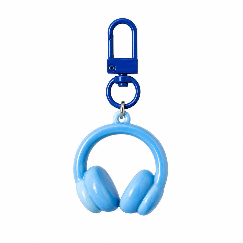 Dark blue headphones keyring