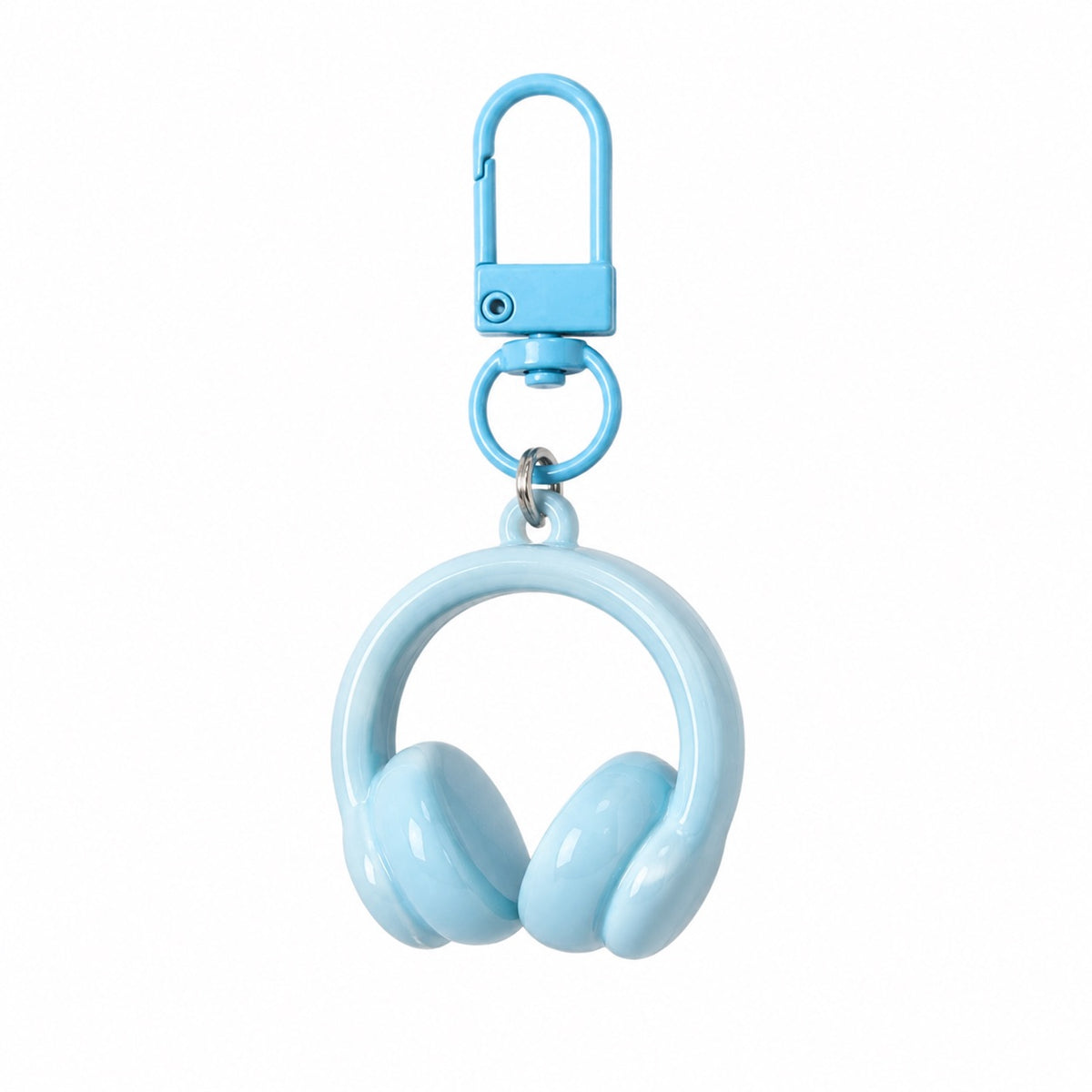 Pale blue headphones keyring