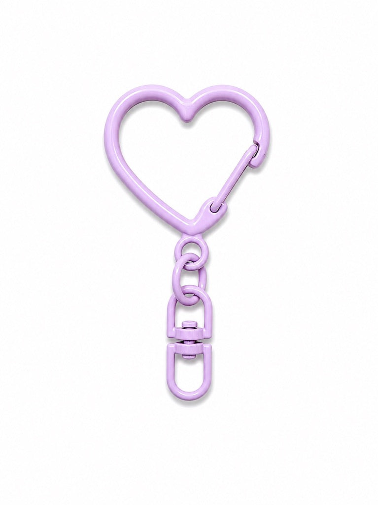 Lilac heart clasp keyring
