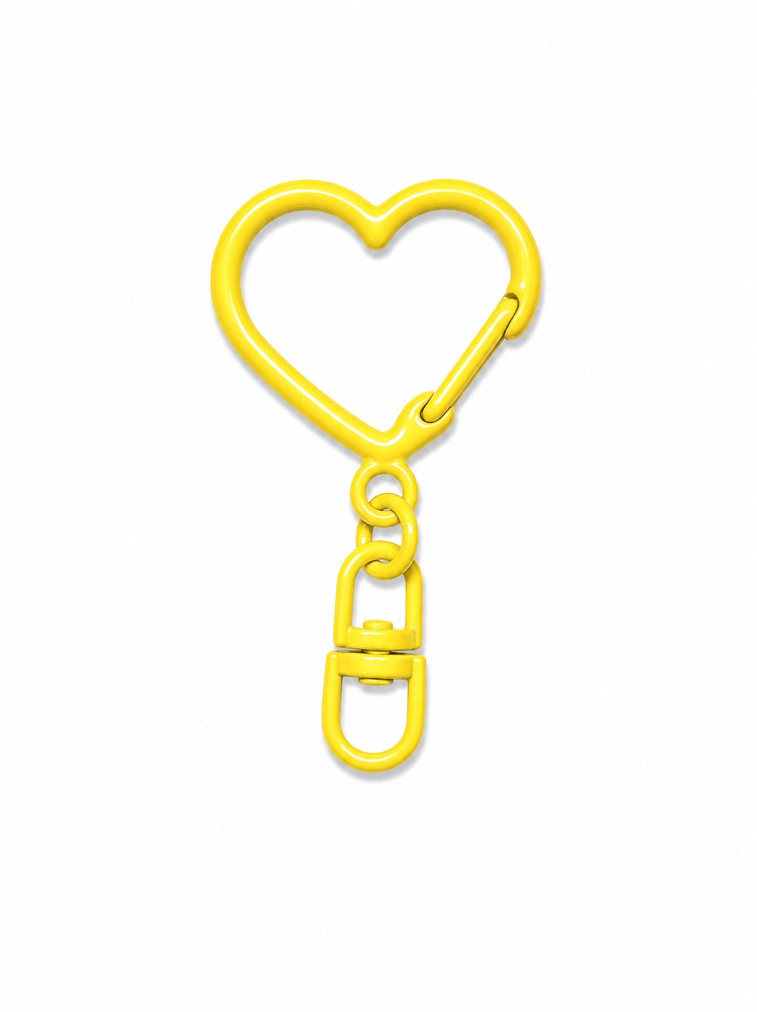 Yellow heart clasp keyring