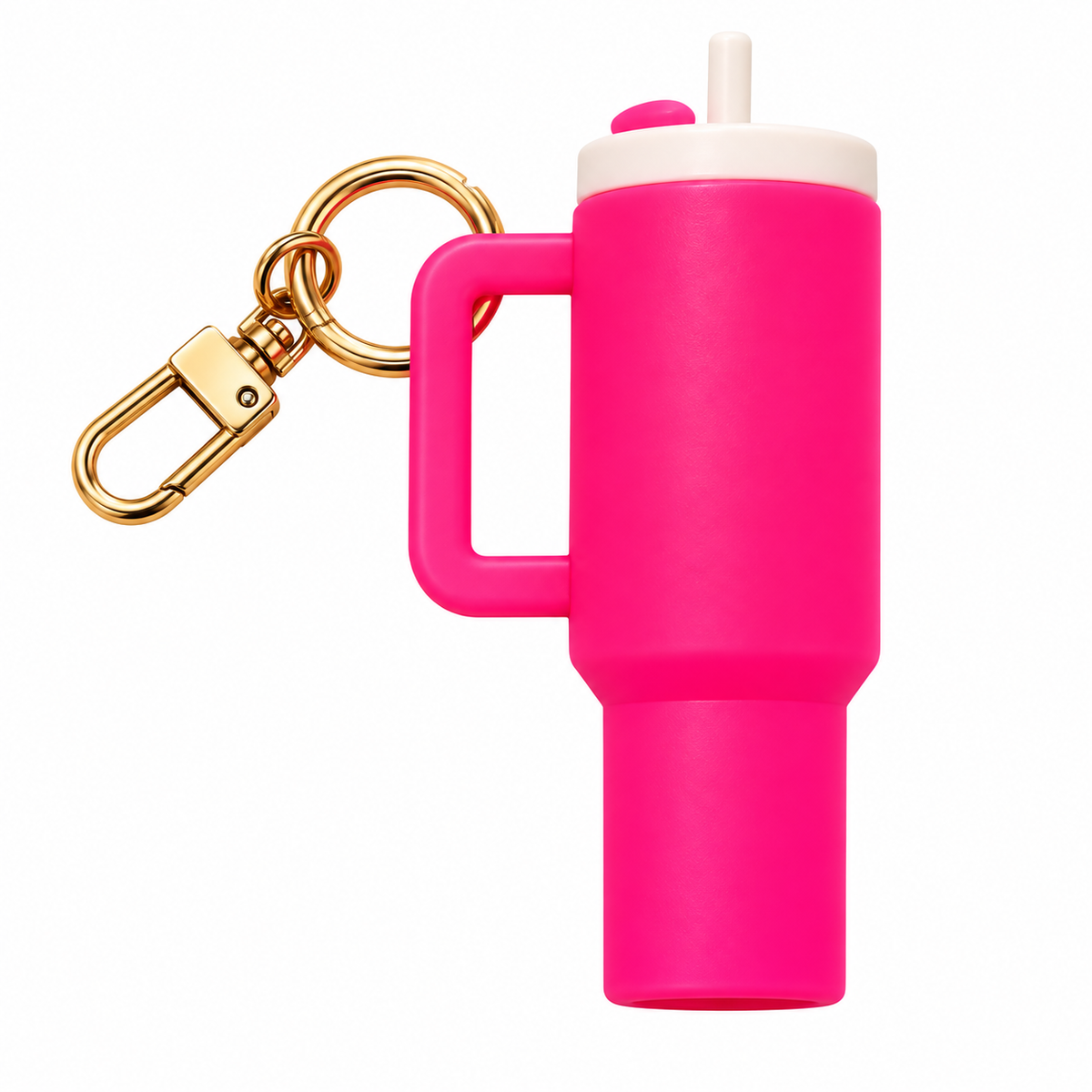 Hot Pink Tumbler Keyring