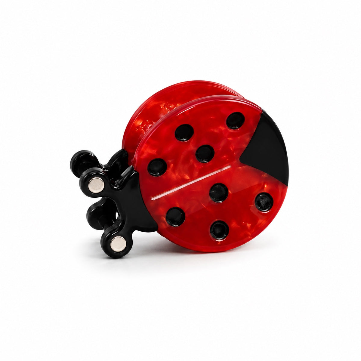 Red ladybird hair claw clip
