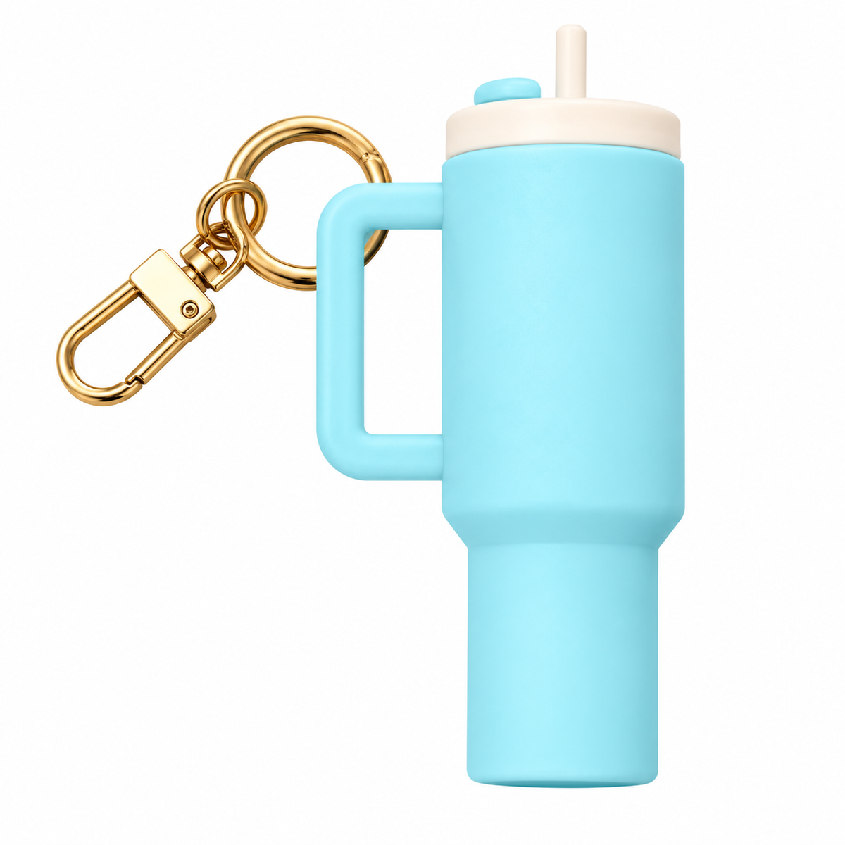 Light Blue Tumbler Keyring
