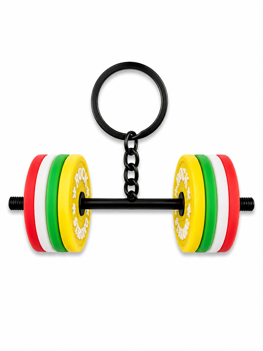 Multicolour Barbell Keyring