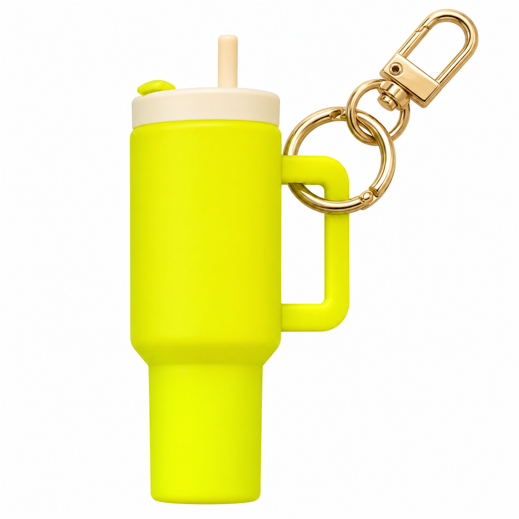 Neon Yellow Tumbler Keyring