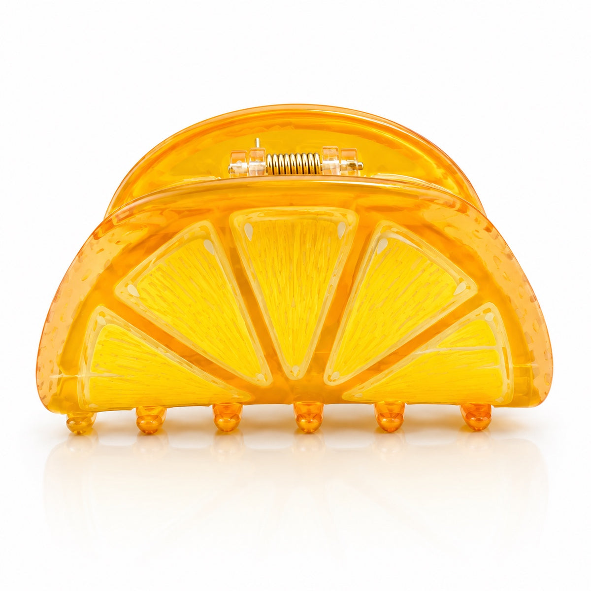Orange slice hair claw clip