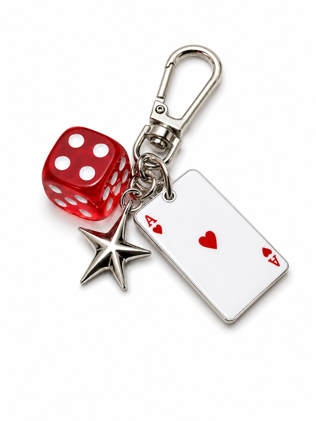 Playing Cards and Dice Keyring