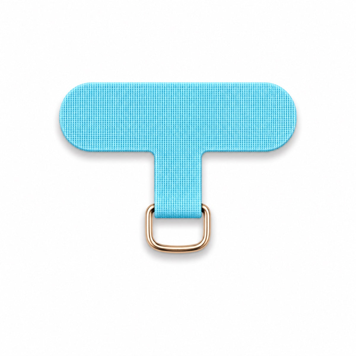 Sky blue T bar keyring holder with metal loop